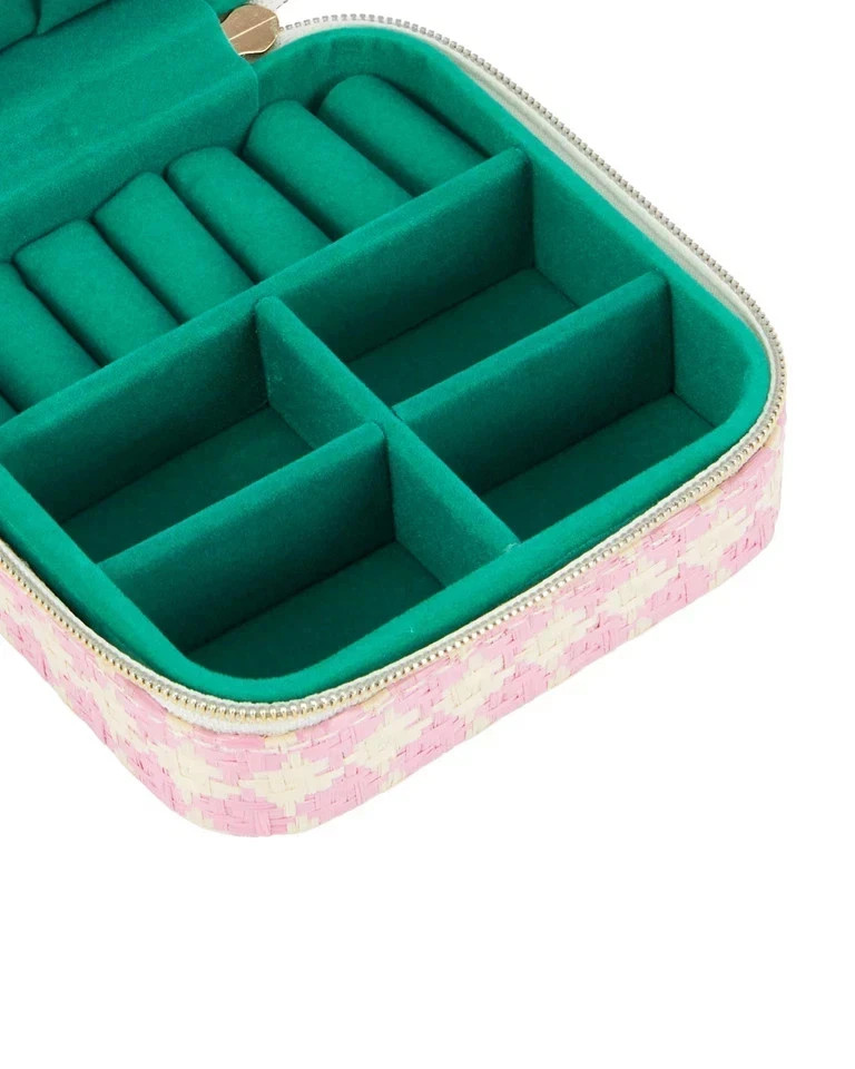Kmart Small Woven Jewellery Box Palm Storage Case Ring Necklace Organiser Gift