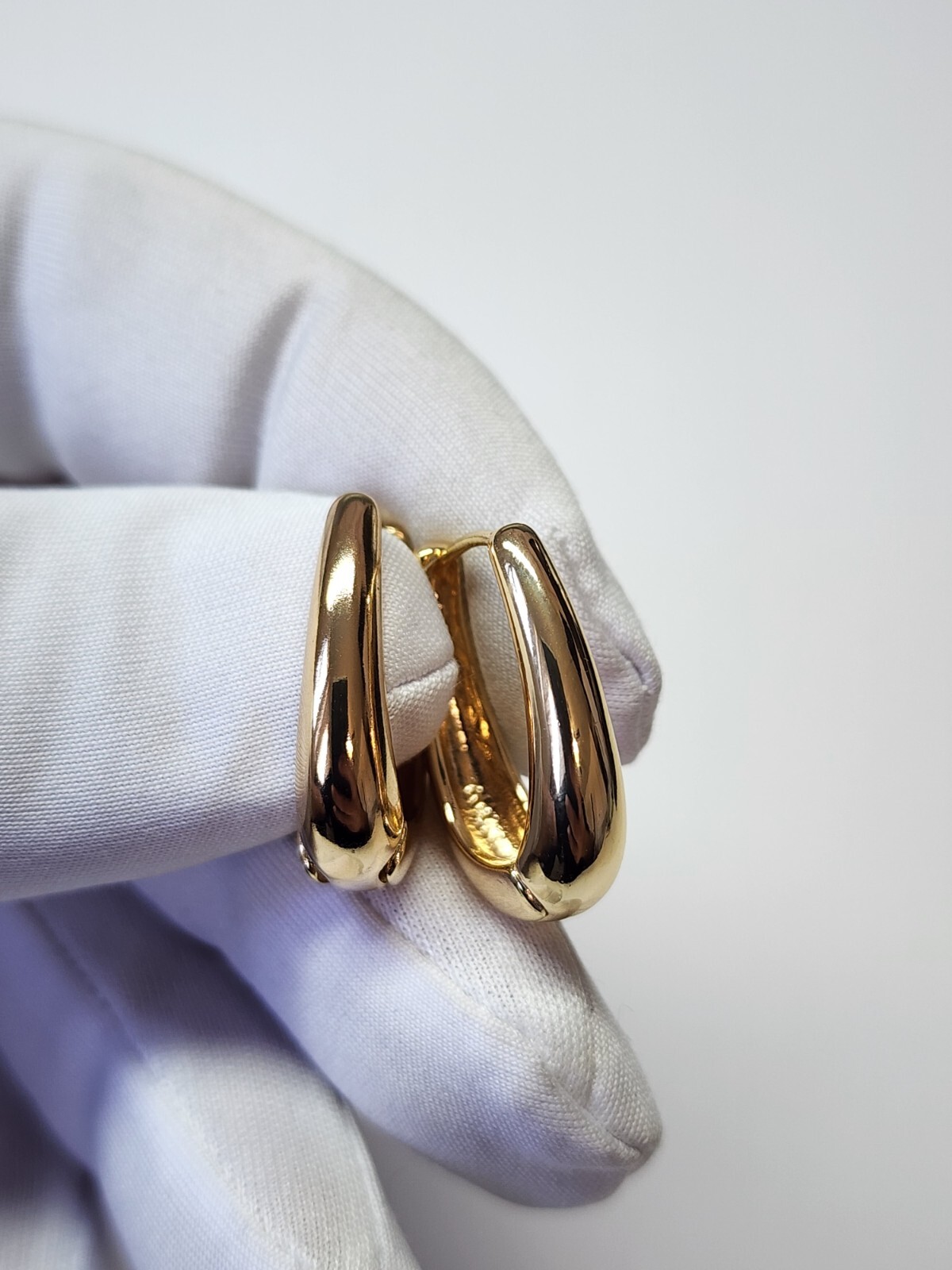 Gold Plated Hoop Dangle Medium Size Earrings Fashion Jewelry For Women 23mm
