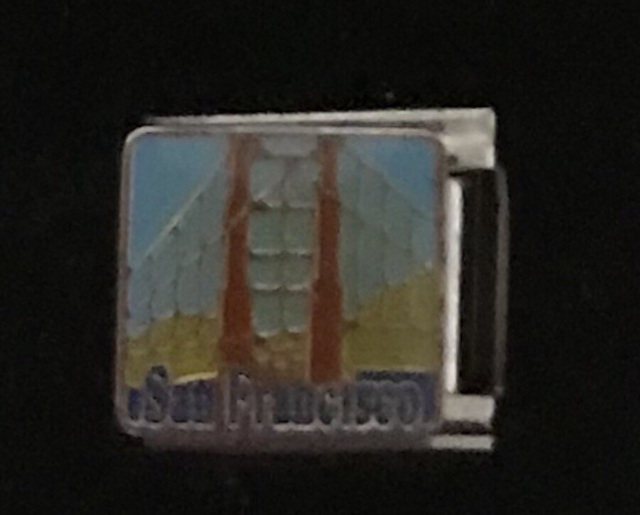 San Francisco Italian Charm Enamel Link 9MM K16