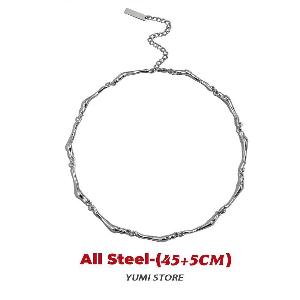 Hip Hop Irregular Necklace For Man Woman Punk Titanium Steel Not Fading Luxury C