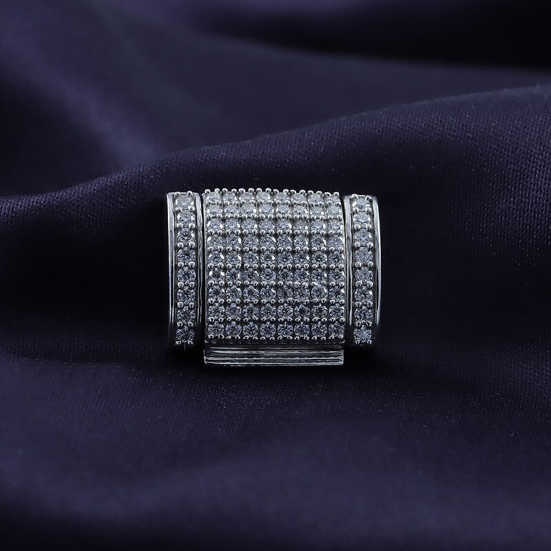 3/4 Ct Diamond Miami Cuban Chain 12mm Box Clasp Lock Lab Grown