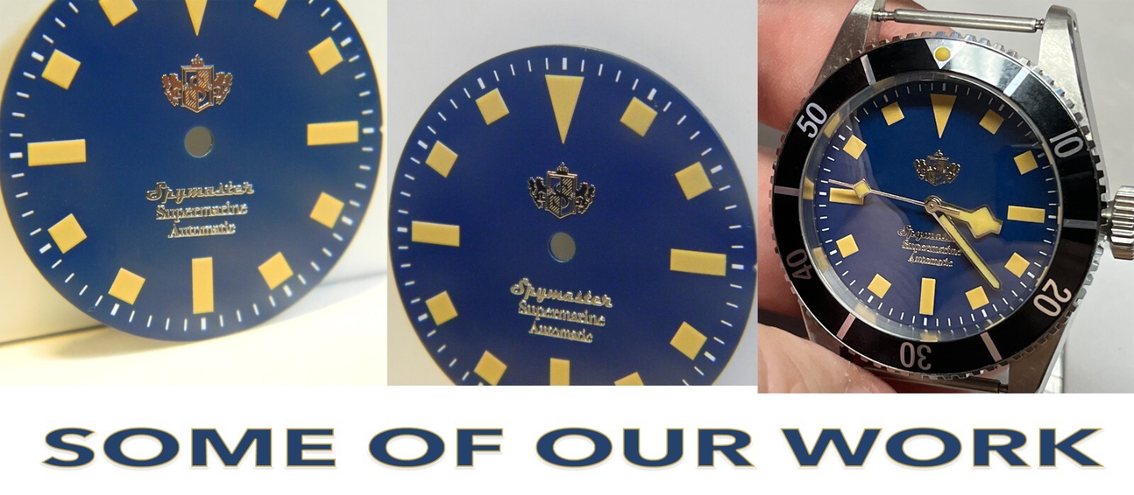 CUSTOM dial Micro logo emblem watch Metal Steel Adhesive 3D Silver Gold Black
