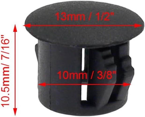 Versatile 10mm Snap-In Black Hole Plugs – 30PCS for Indoor & Outdoor Use