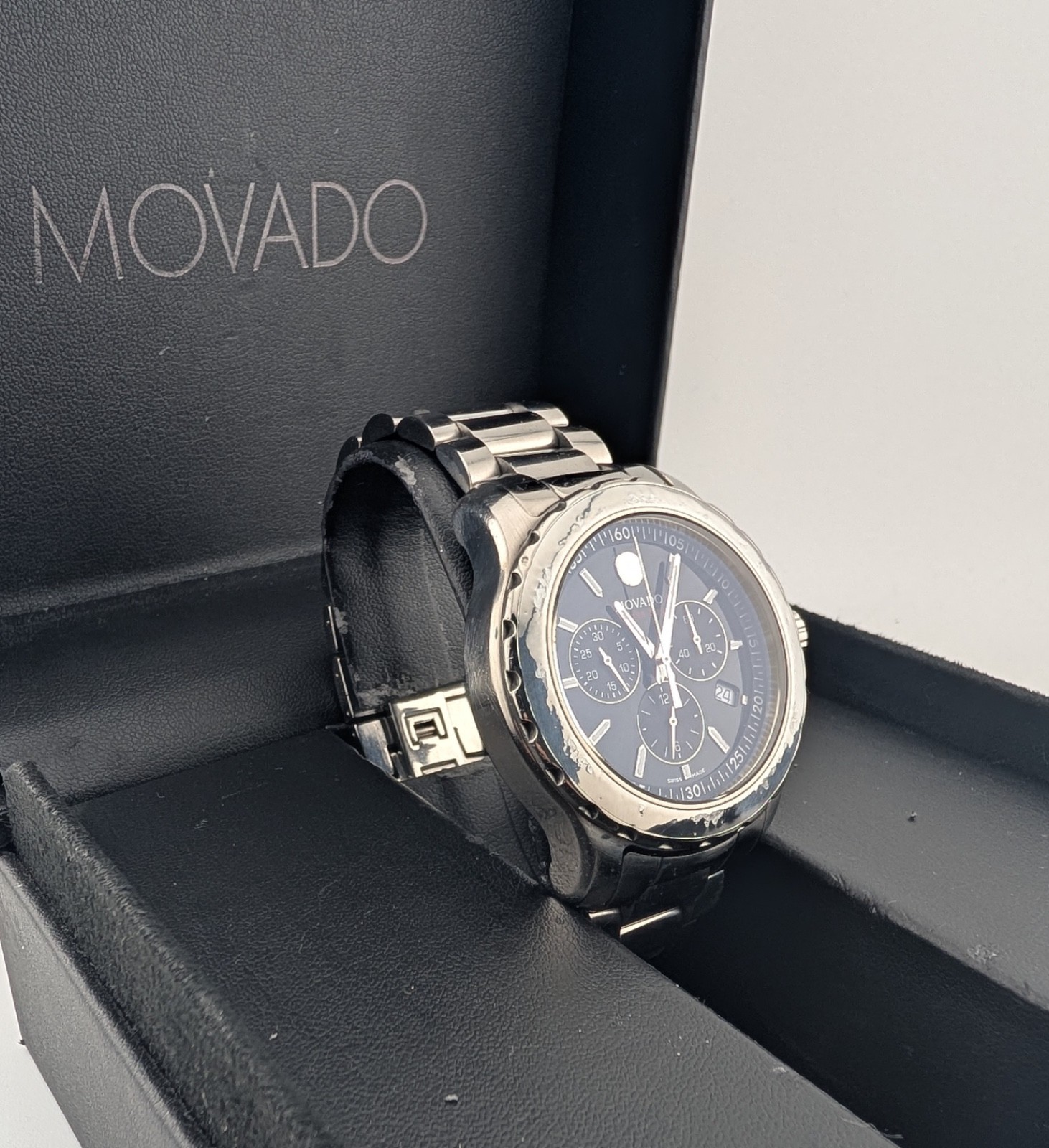 Movado Men’s Series 800 SS W/Black Dial; Model #14.1.27.1426 ~ Special