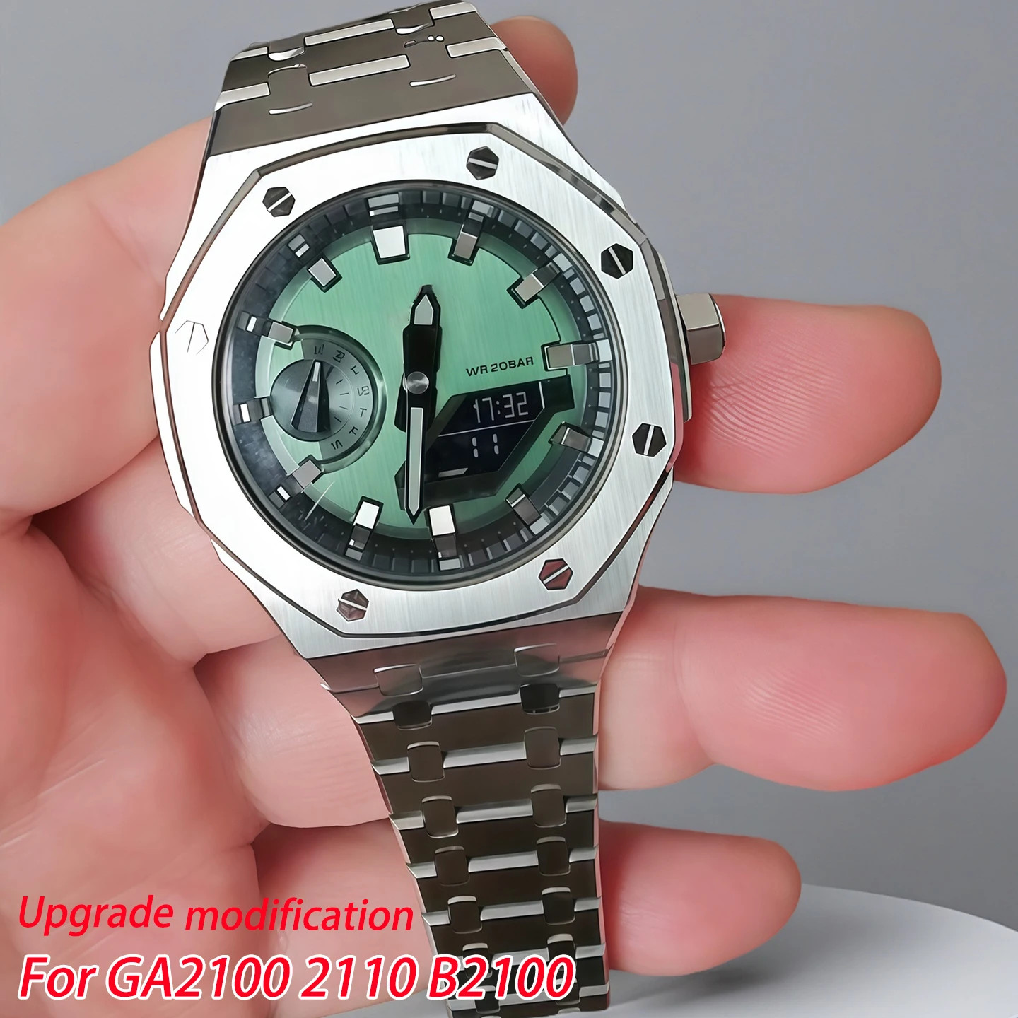 For Casio G-SHOCK Farm Oak GA2100/GA2110 Stainless Steel Case watch Strap Kit