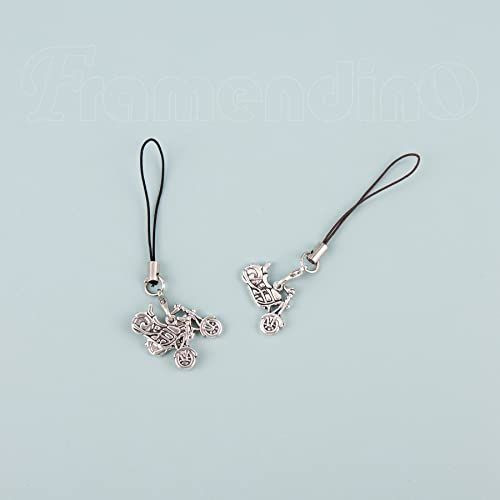 Framendino, 30 Pack Motorbike Charms Tibetan Motorcycle 30 Pack,