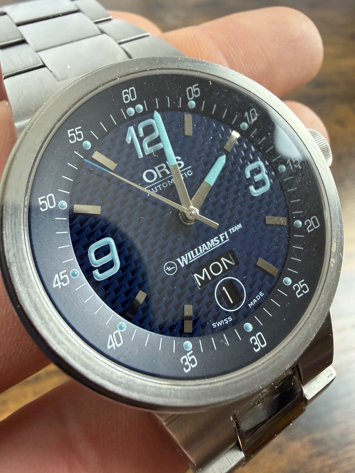ORIS WILLIAMS F1 team 7560 DAYDATE 40mm Steel Blue Dial Automatic Mens Watch