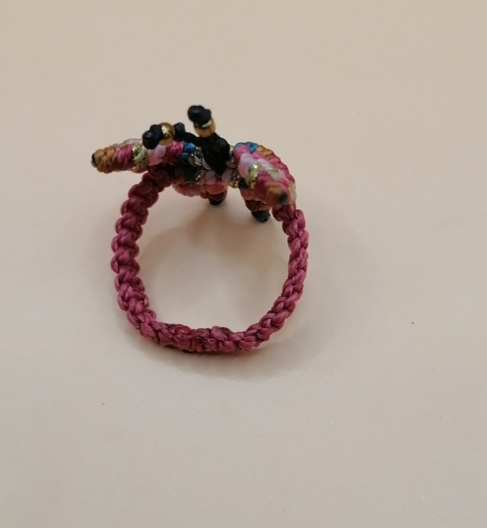 Macrame Woven Butterfly Ring – Vibrant and Handmade