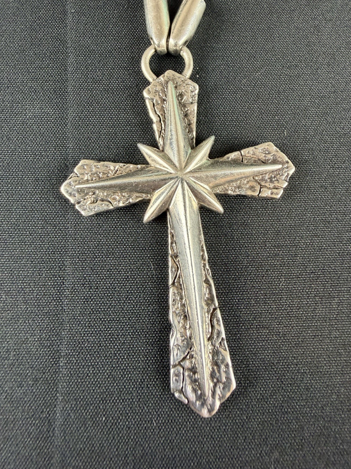 Clocks + Colours C+C 925 Sterling Silver Cross Necklace 24” Men’s Pendant