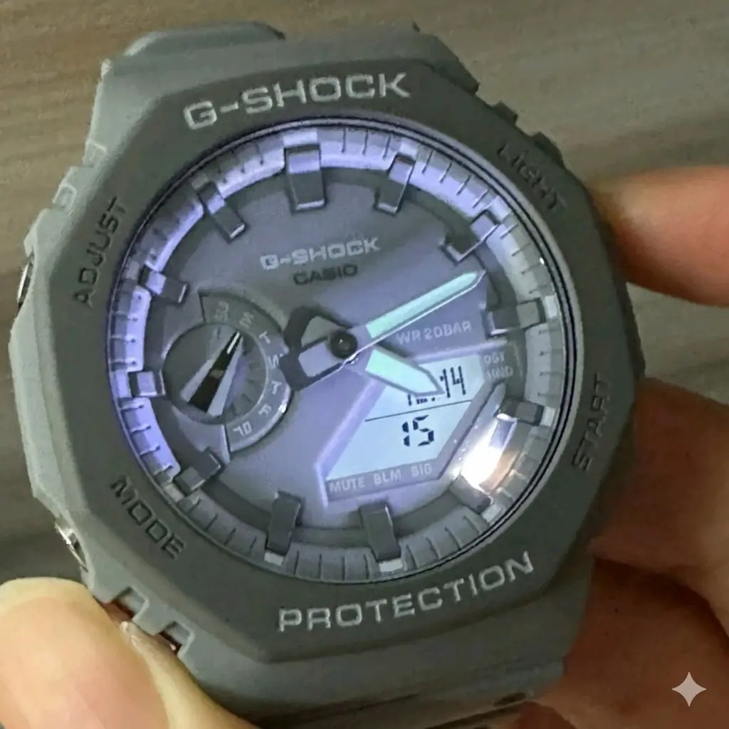 ​Casio G-Shock GA-2110ET-8A “CasiOak” Grey – Carbon Core Guard