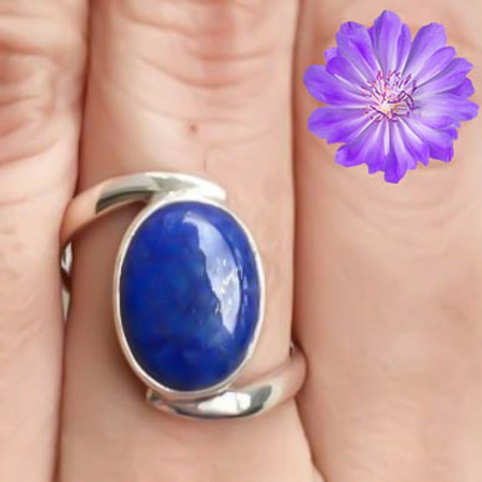 Lapis Lazuli Gemstone 925 Sterling Silver Ring Handmade Jewelry Ring For Gift