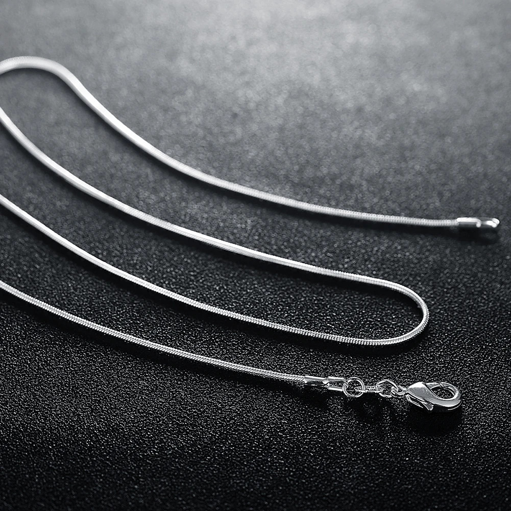 10PCS 925 Sterling Silver 16/18/20/22/24/26/28/30 Inch 1mm