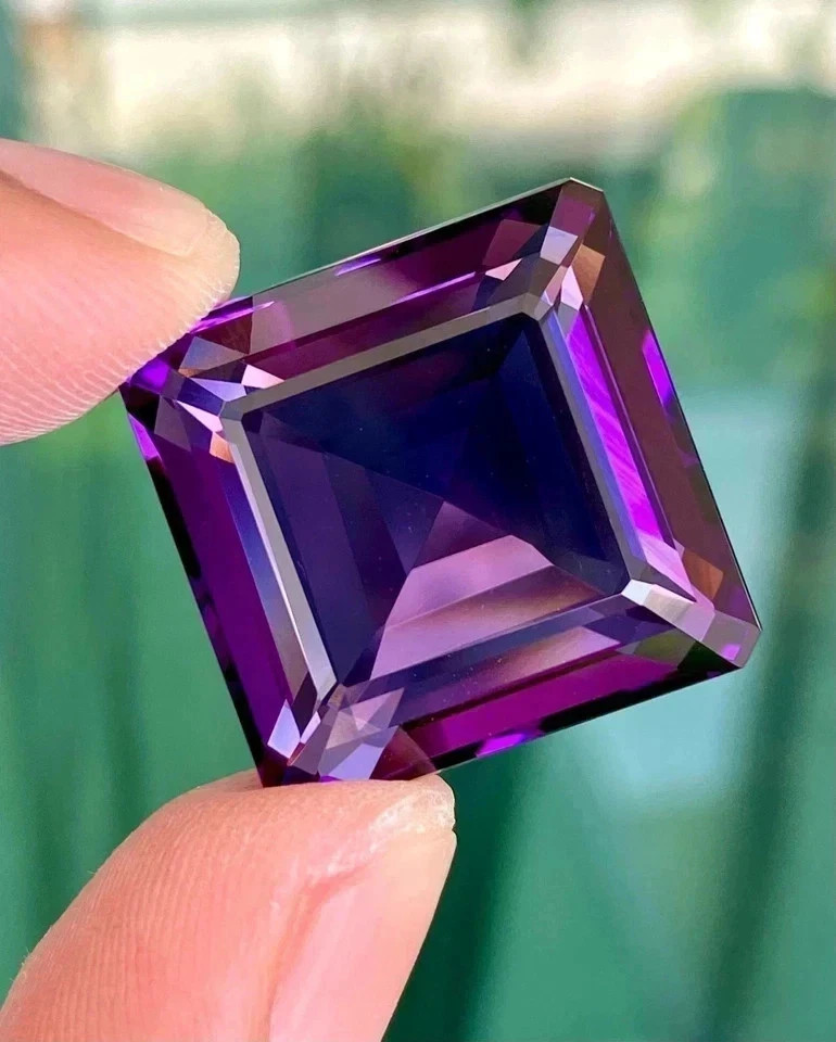 119 Carat Huge Purple Amethyst Octagon Cut Flawless Certified Loose Gemstone