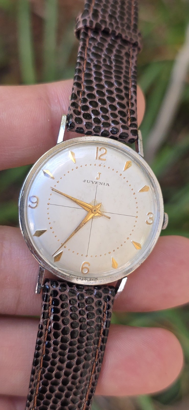 Vintage 1960’s Juvenia Cal. 612 Crosshair Dial Men’s 33mm Manual Wind Watch