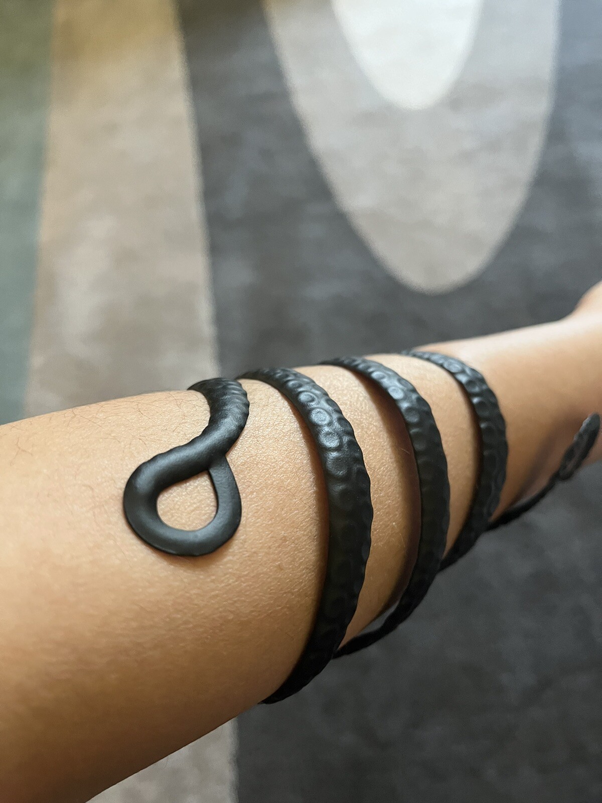 Black Cuff Bracelet Snake Octopus Acrylic Kraken Tentacle Bracelet Chunky Gothic