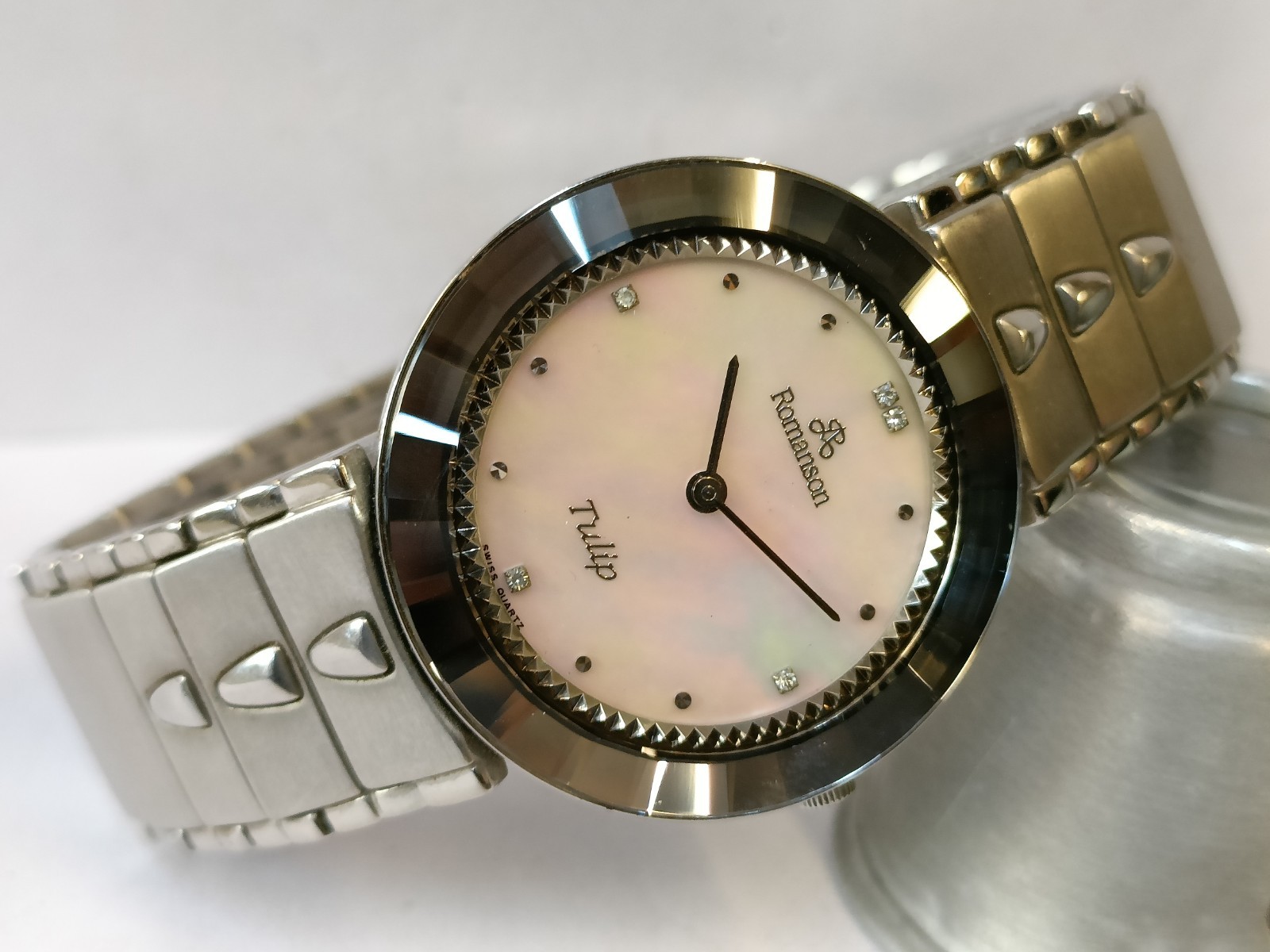 ROMANSON TULIP QUARTZ MOTHER OF PEARL DIAL UNISEX ADULT WORKING CONDITION