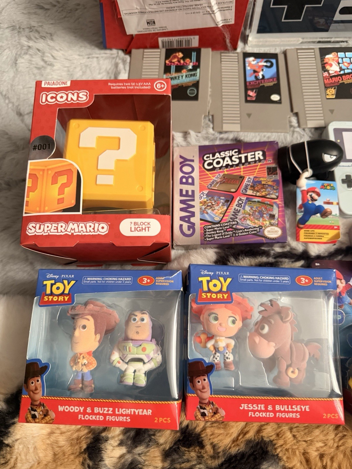 Mario 80s Nintendo Video Game, Coaster, Plush,NES, Gameboy, toy Story, Lot Of 24