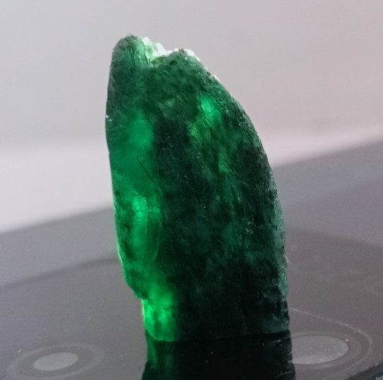 Natural Zambian Emerald Rough Stick, Emerald Rough Stick For Pendant Size 22mm.