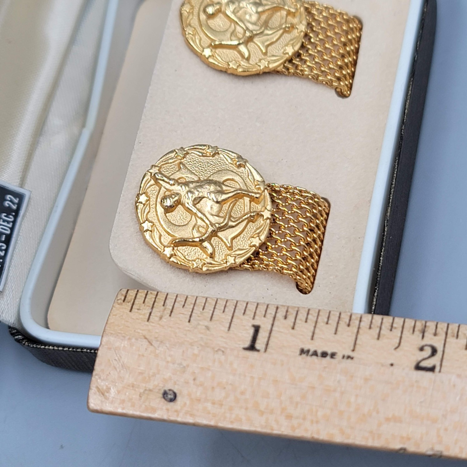 Vtg Mesh Cufflinks Sagittarius Archer Zodiac Astrology Horoscope The Put on Shop