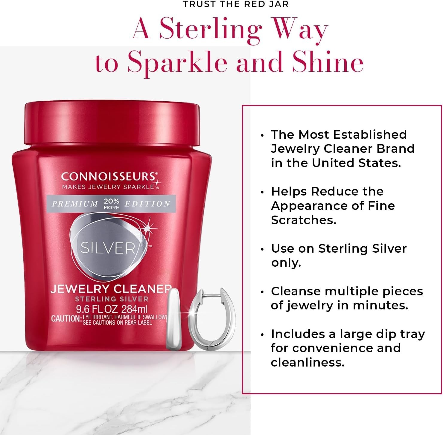 Dazzling 9.6oz Jewelry Cleaner – Non-Toxic Silver Treatment for Radiant Shine