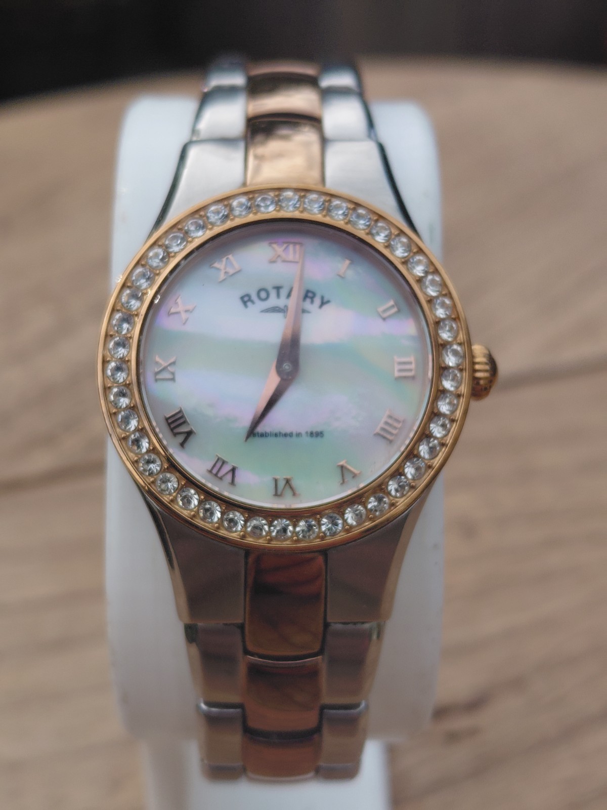 Rotary 2 Tone rose Gold & silver Bracelet Watch LB03501/71 – See video
