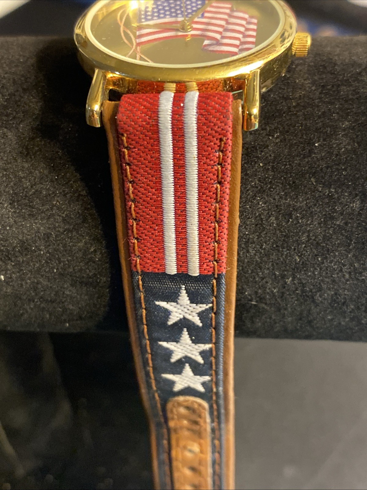 Vintage USA Flag Unisex Valdawn Watch New Battery