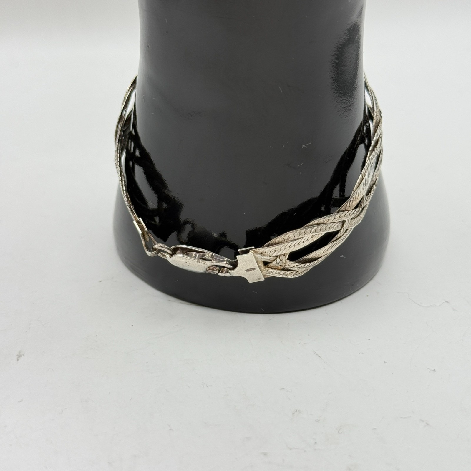 Vintage Milor Italy 925 Sterling Silver Woven Herringbone 7.5″ Bracelet 10.6g