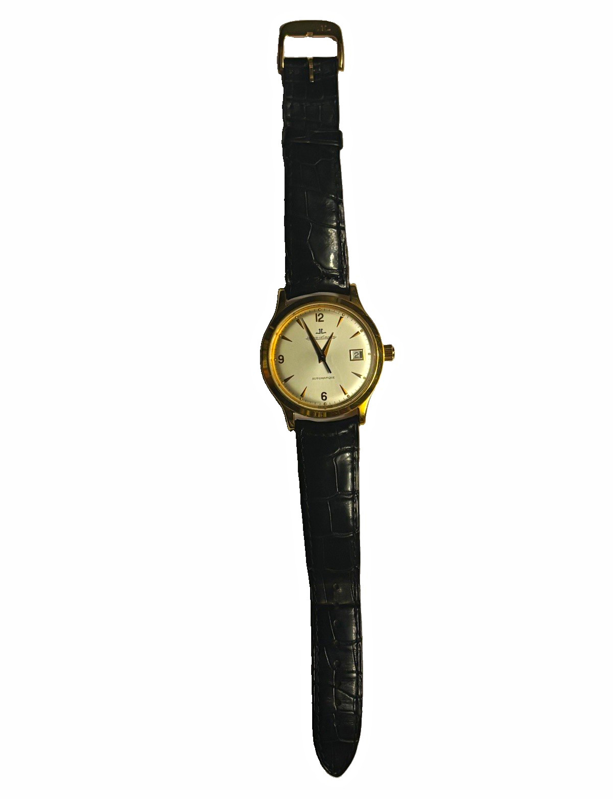 Jaeger-LeCoultre Master Control Auto Gold Case Silver Dial Date 140.2.89