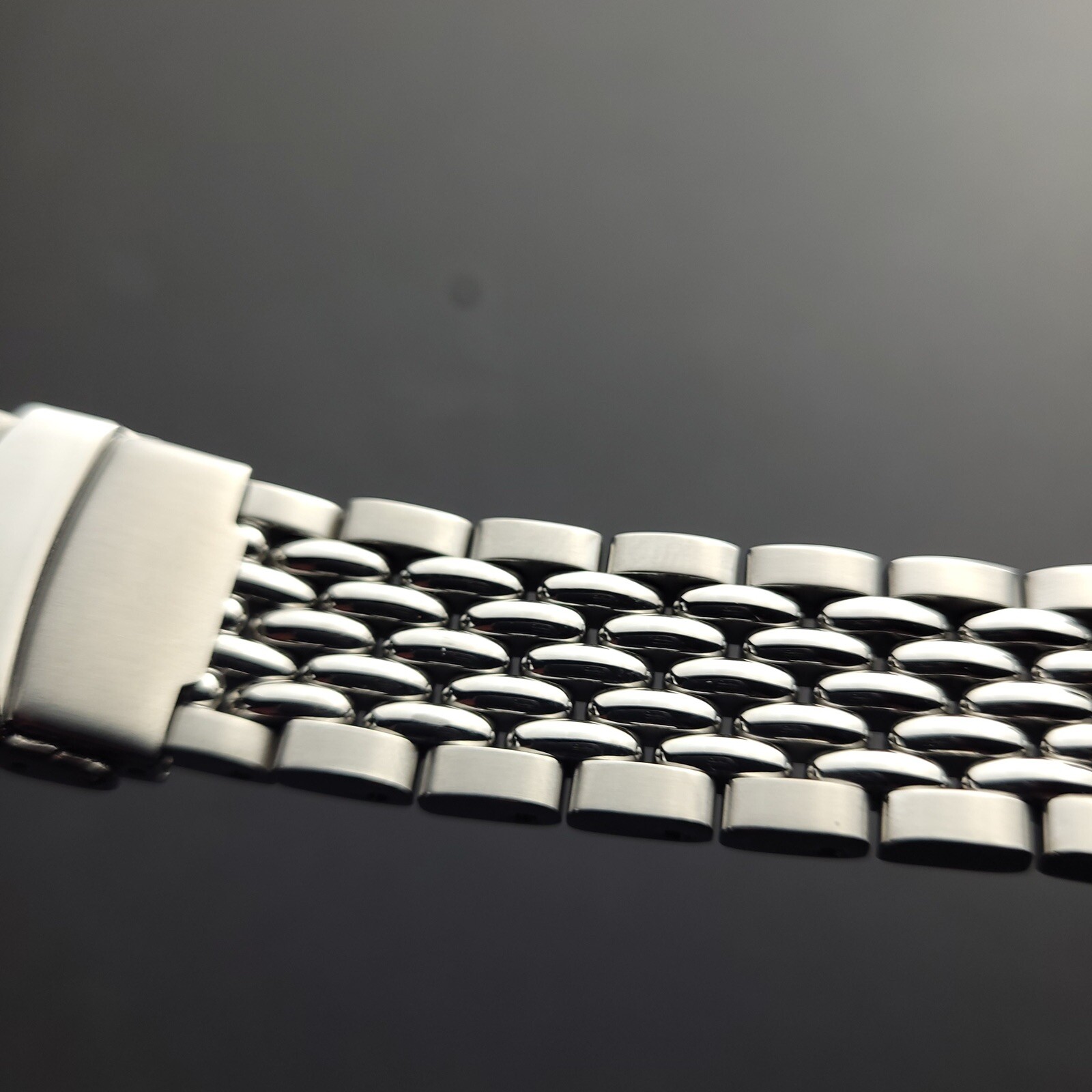 Iconic Beads of Rice Watch Bracelet | Machined Steel Band in 18mm 20mm 22mm