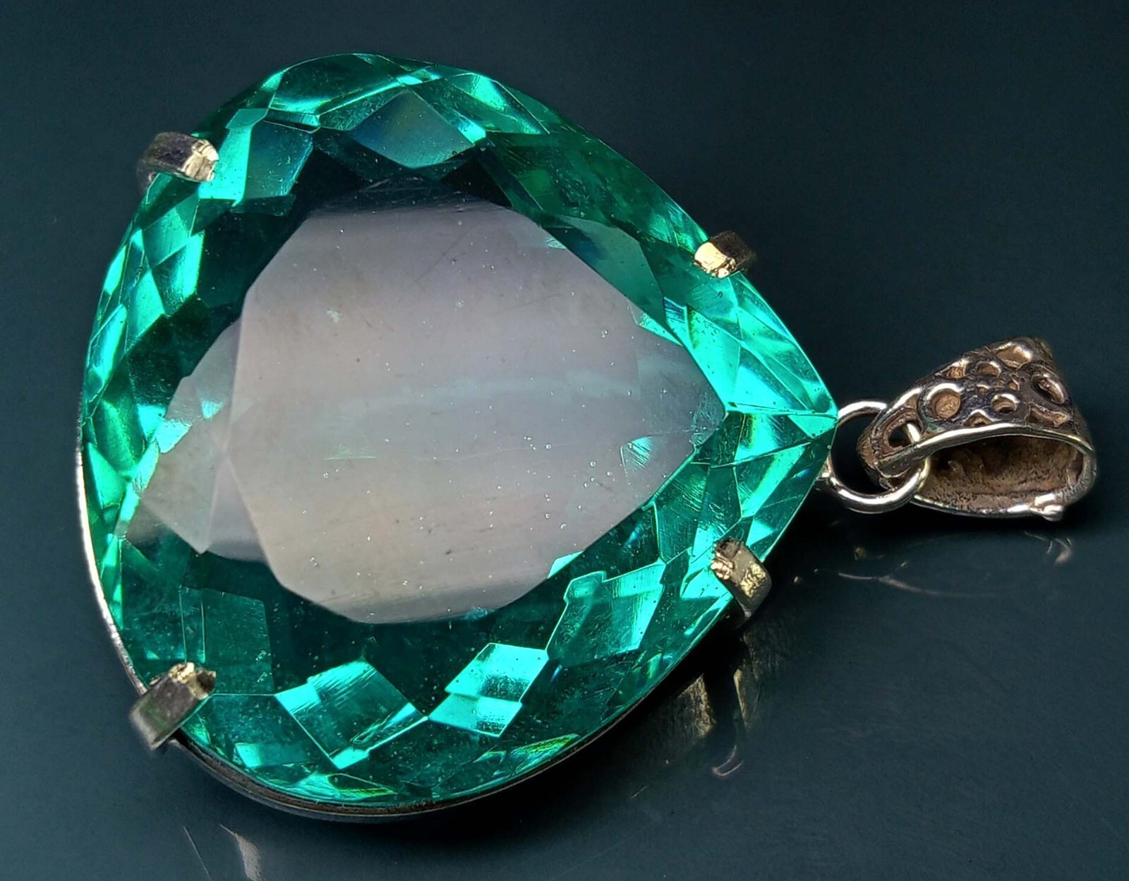 Pear Cut 134.05 Ct Green Topaz Pendant Natural Gemstone EGL Certified PD022
