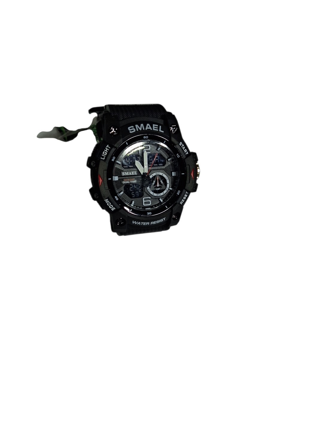 smael mens sport watch dual display lid waterproof 5bar black with box