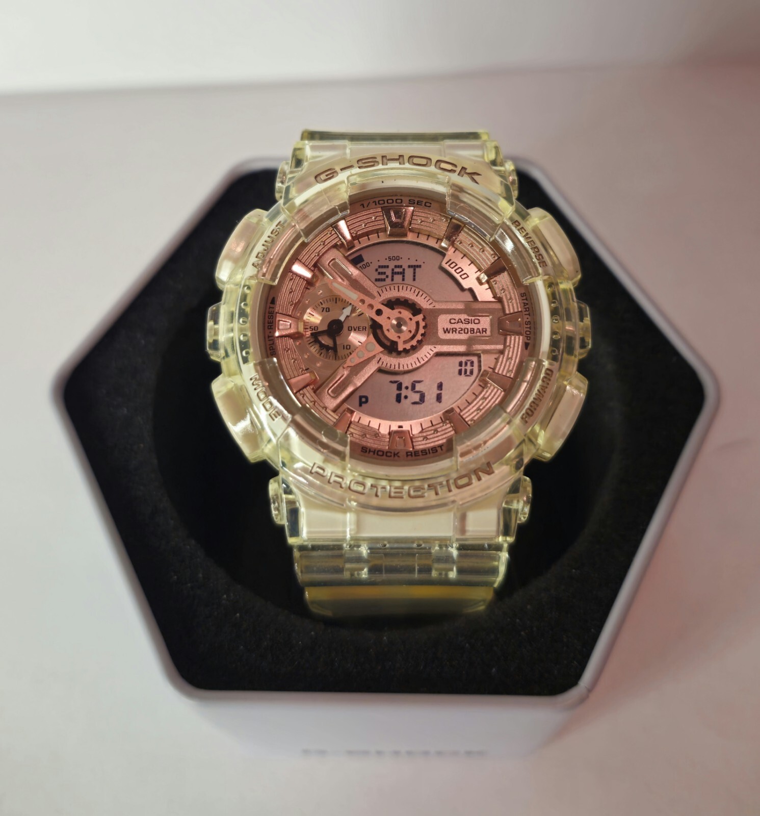 Casio G-shock GMA-S110SR-7ADR Digital Rose Gold Watch Original New W/ Tags