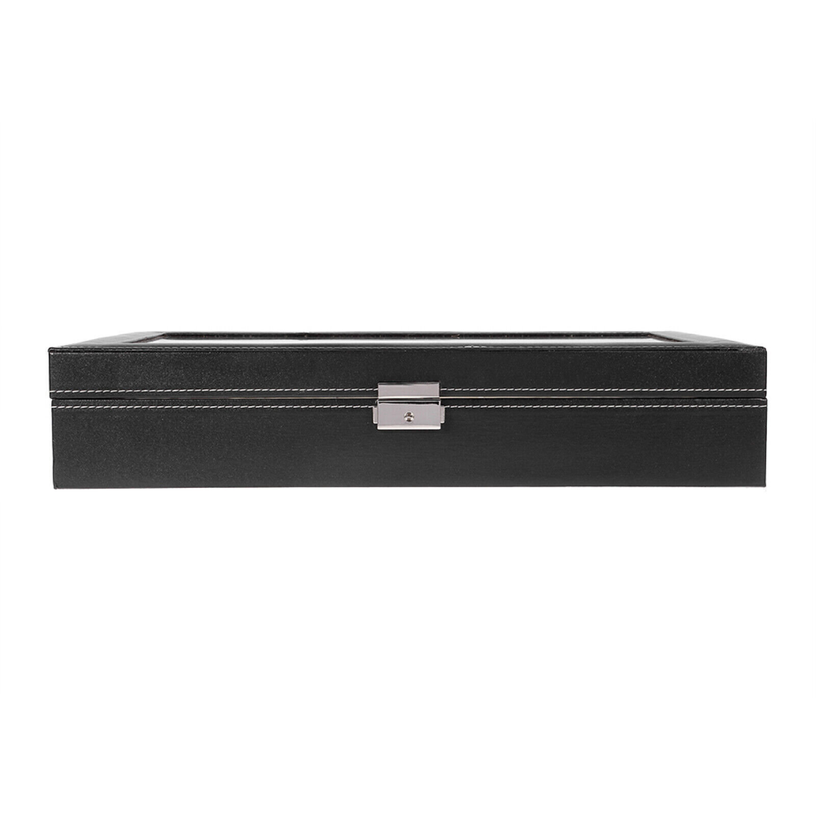 24 Slots Watch Box PU Leather Watch Case Organizer Watch Display Case Lockable