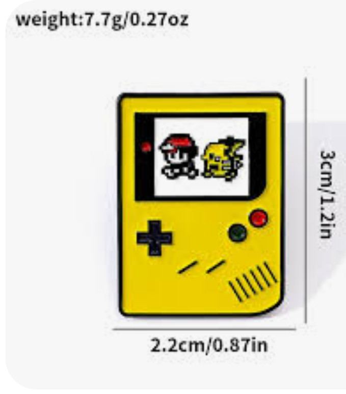 GAMEBOY- ENAMEL PIN-2 OR MORE PINS $5.49 SHIPPING-SPEND $20 SHIPPING IS FREE
