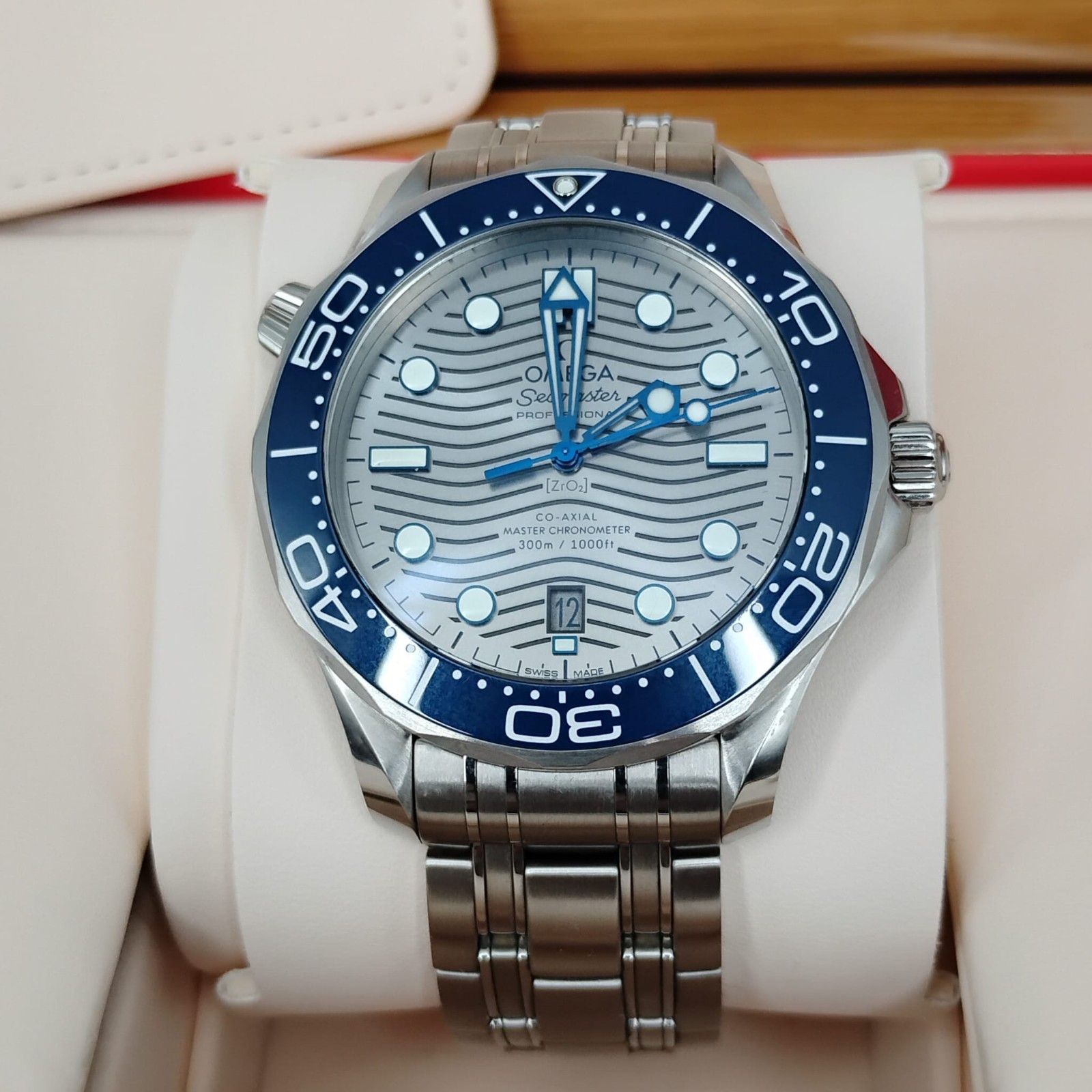 2024 OMEGA Seamaster Diver 300M Blue Gray Steel 42MM 210.32.42.20.06.001 FullSet