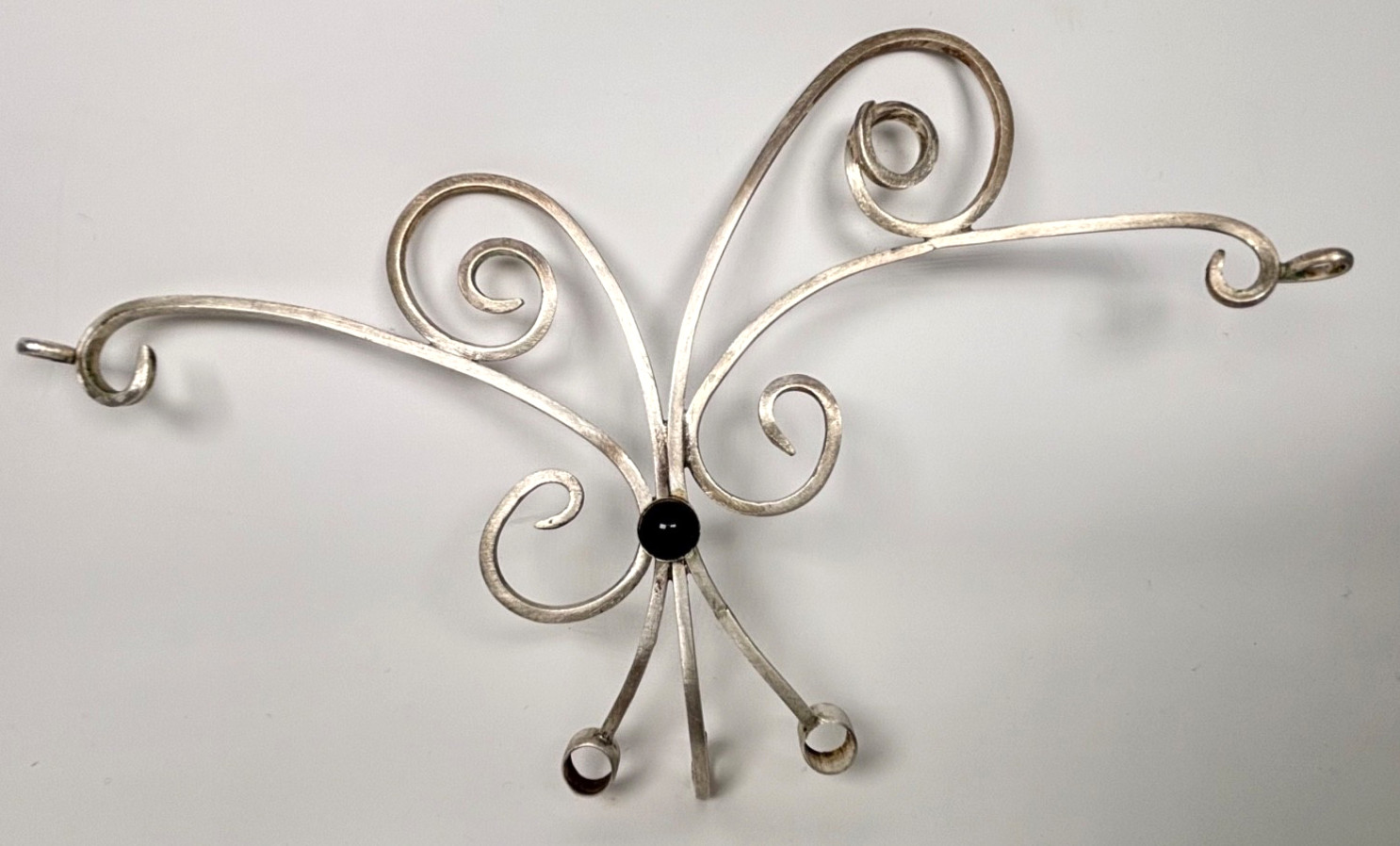 VTG Raymond Rocklin Sculptor Sterling Wire Necklace Pendant Modernist Butterfly