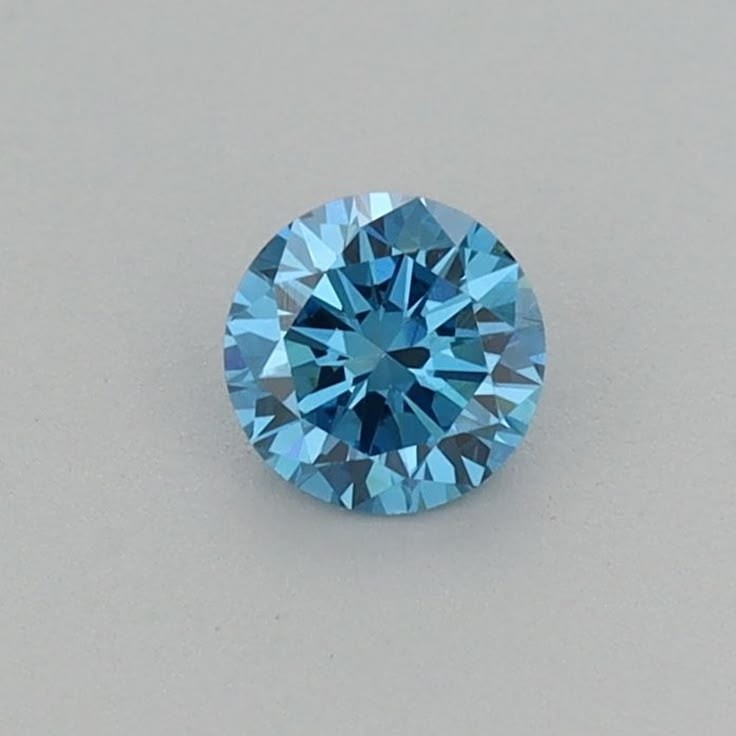 LAB GROWN 3CT BLUE DIAMOND ROUND CUT VVS1 CVD LOOSE CERTIFIED GEM