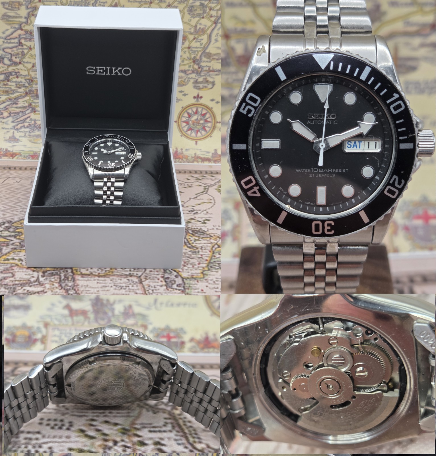Seiko Mens Automatic Watch SKX031 Scuba Divers 100M 7S26-0040 February 1997 BOX