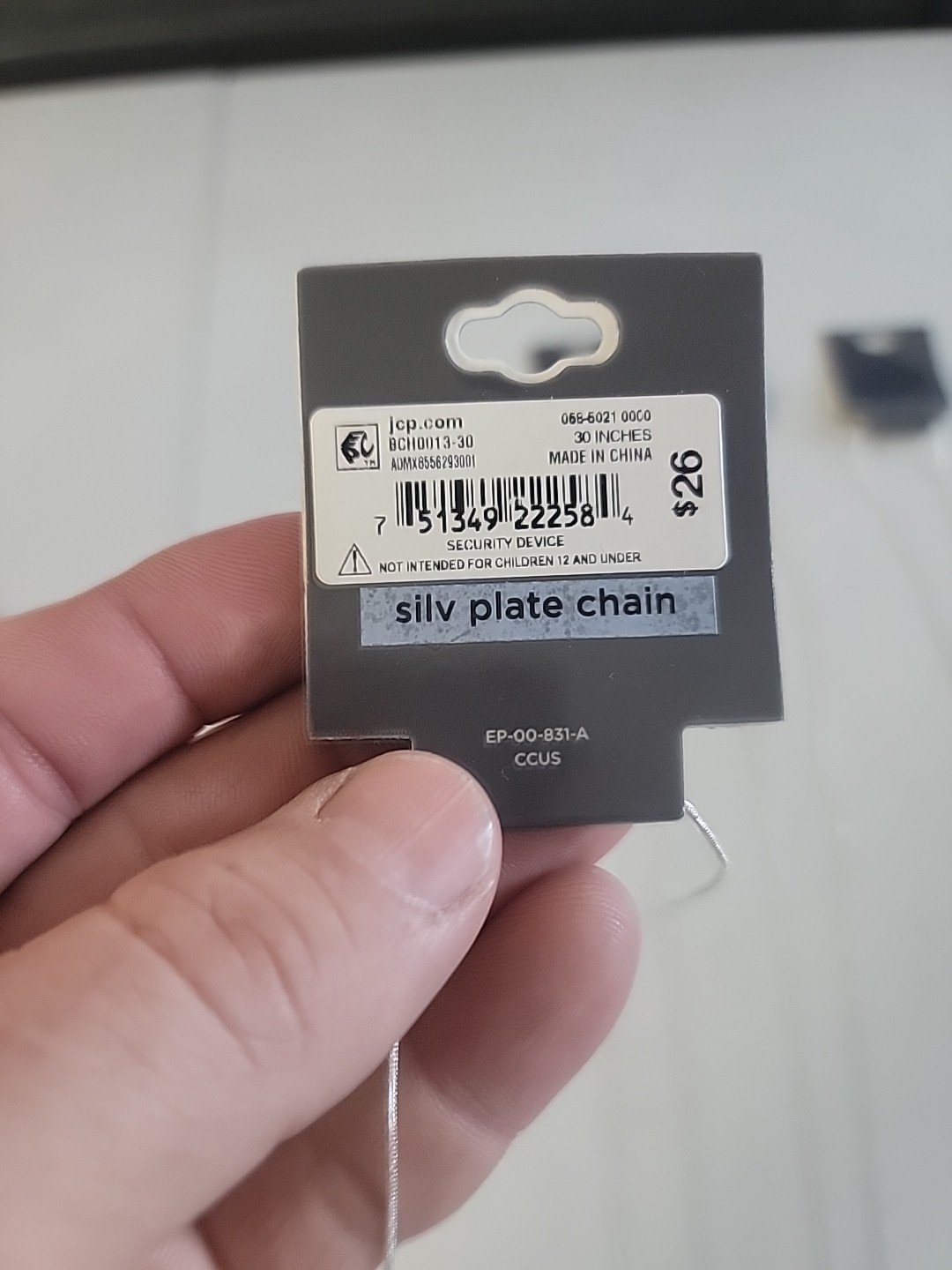JCP Silver Plated Chain Lot Of 4/ 30in & 20in/NEW