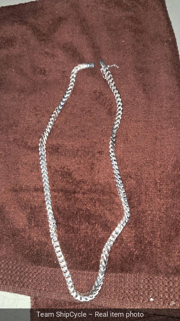 with tags Handmade Franco Chain Necklace Real 925 Silver Box Clasp 4mm10 G1N