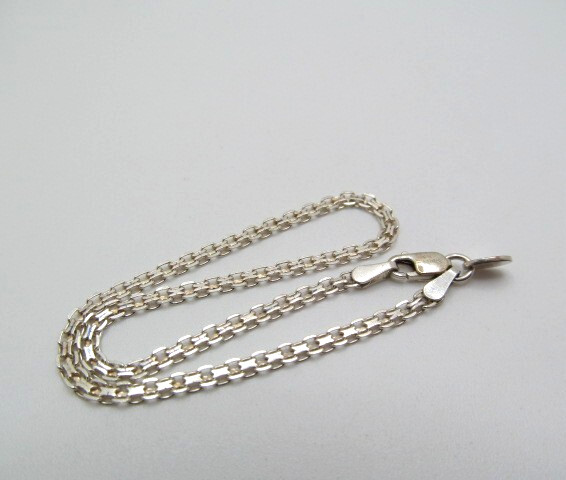 925 Sterling Silver Amberta Panther Link 2.5mm Chain Link Bracelet 8 In