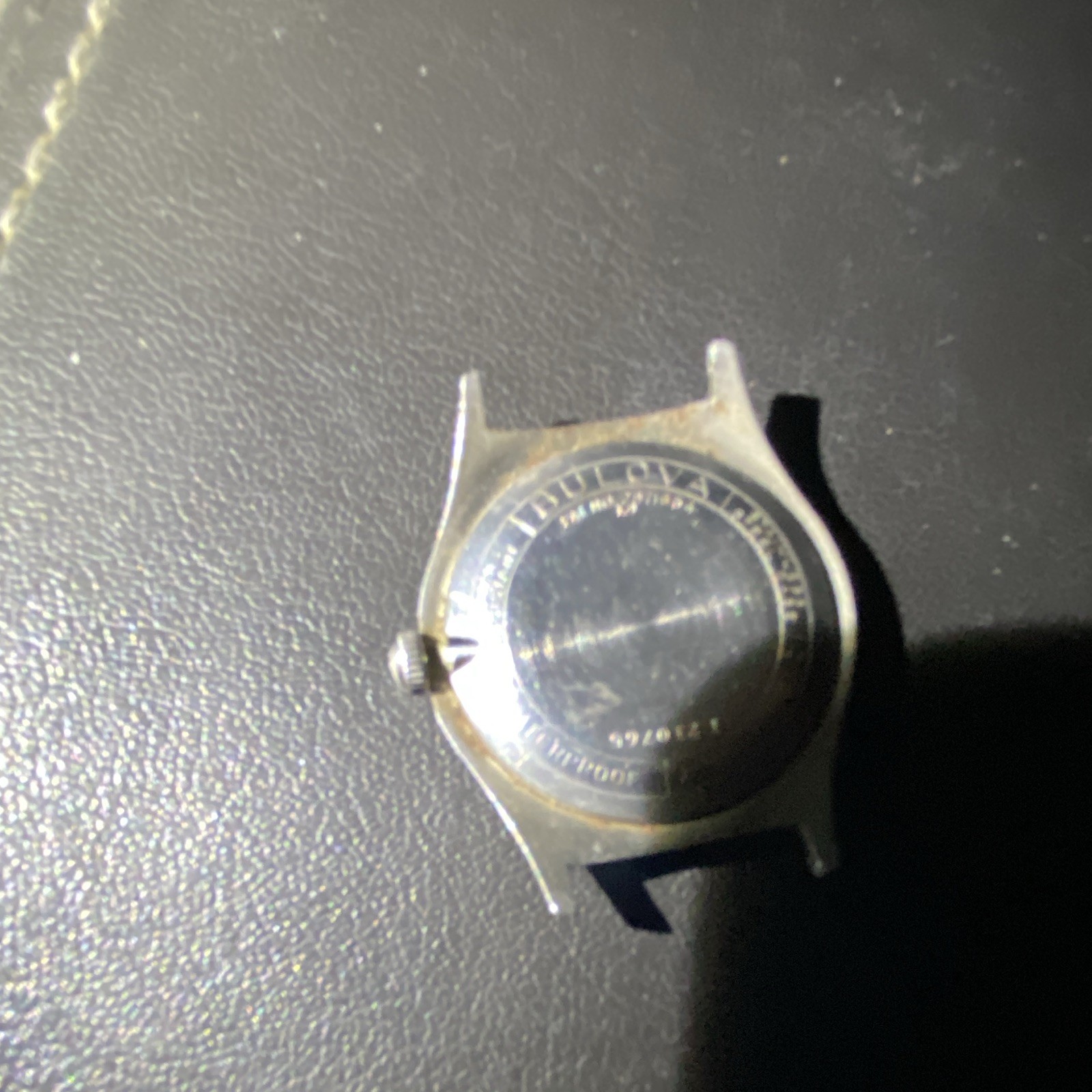 Bulova Vintage men Manual Wind Watch Black Dial 10K RGP Case 20mm