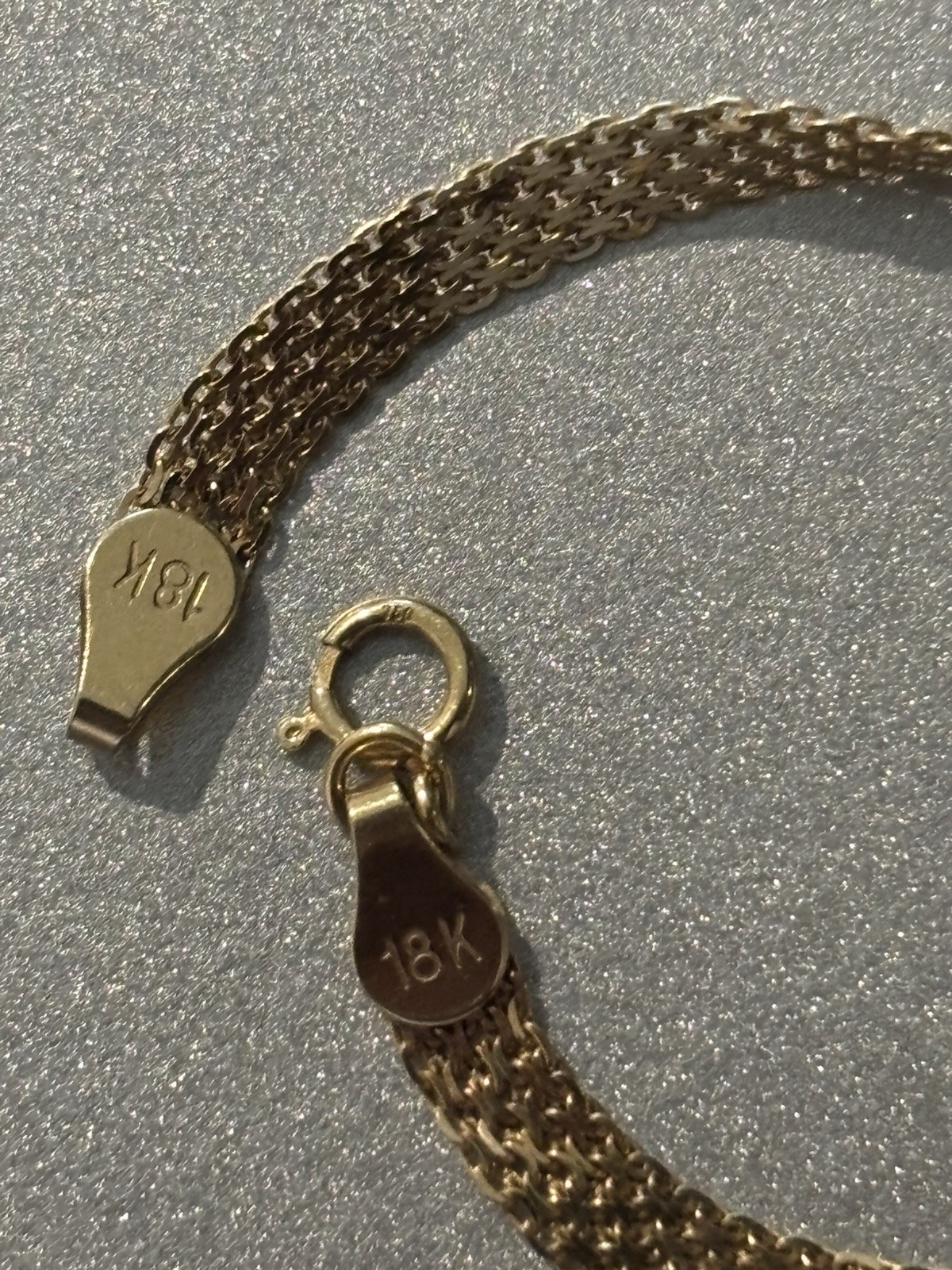 18K Yellow Gold Milanese mesh Necklace 6.6g