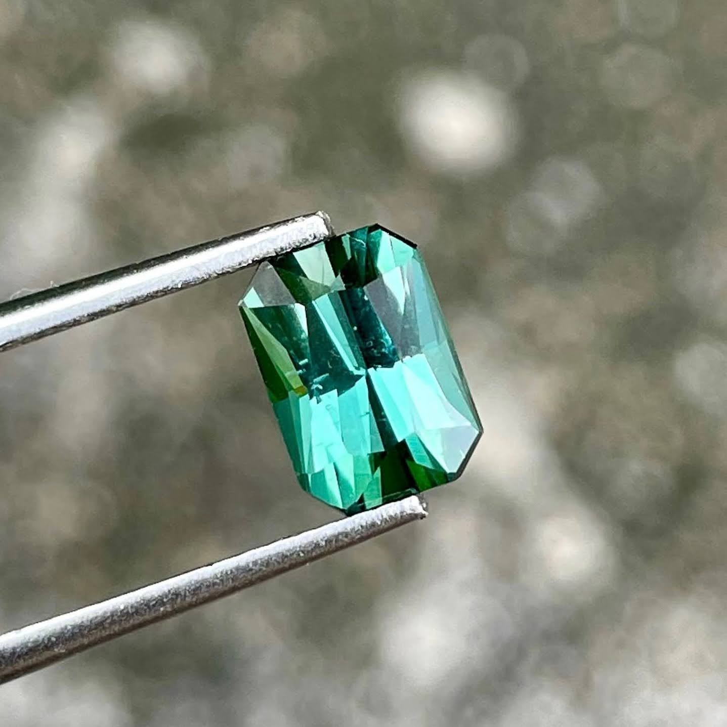 Natural Lagoon Tourmaline 1.85 Ct VVS Octagon Africa Untreated Loose Gem
