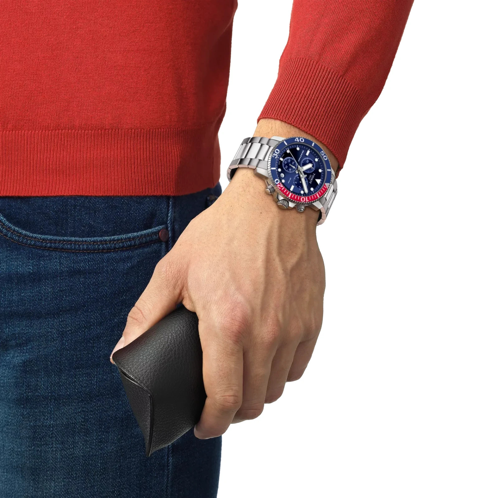 Tissot Seastar 1000 45.5mm Blue Dial Pepsi Chronograph Watch T120.417.11.041.03