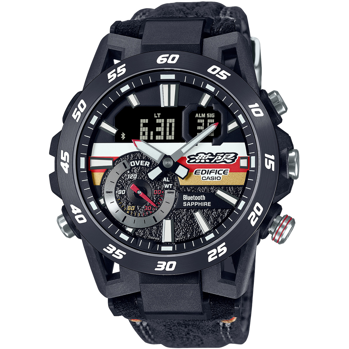 CASIO EDIFICE MUGEN EDITION ECB-40MU-1AJR Limited Bluetooth Watch Alcantara Band