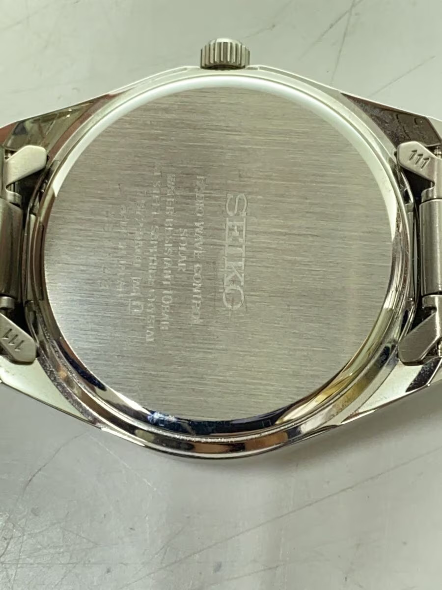 SEIKO Solar Watch Analog Stainless NVY SLV 7B72 0AC0