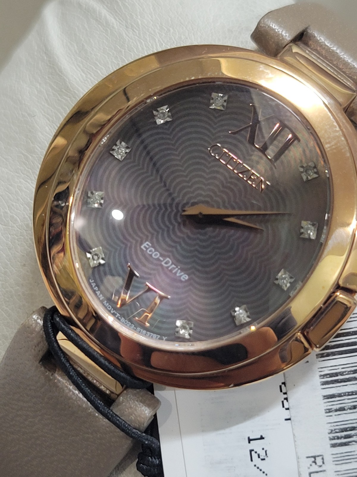 Citizen Capella EX1513-00Y 34mm Pink Gold-Tone Stainless Steel Case with…