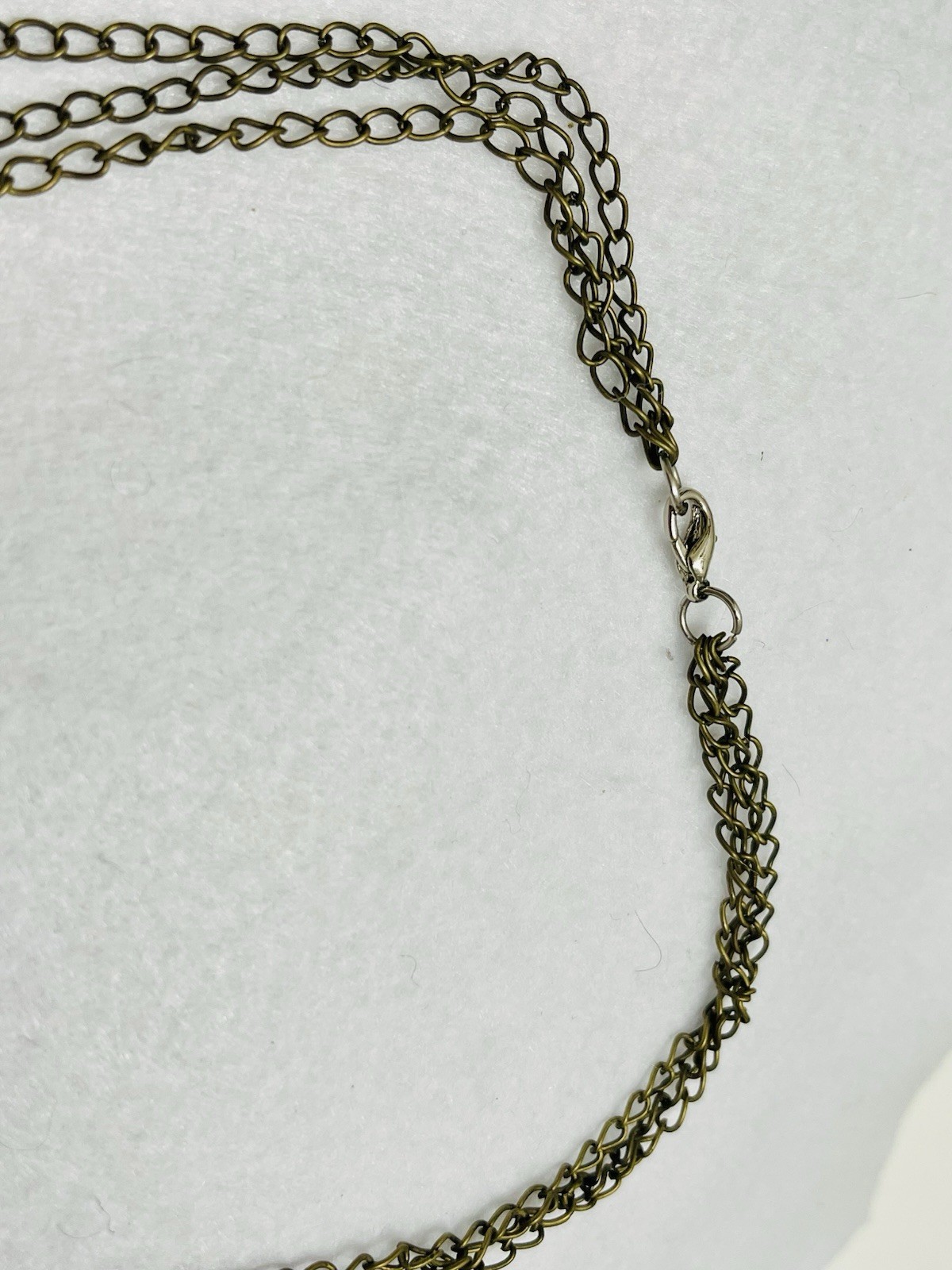 Bronze Black Wire Wrapped Cage Beaded Necklace Multi Chain Artisan