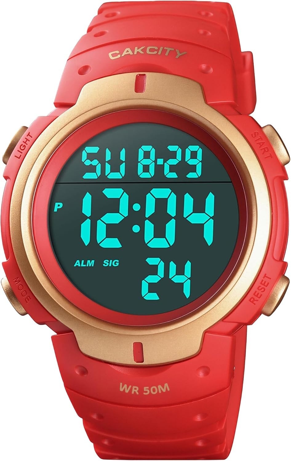 Stylish 50M Water Resistant Men’s Sports Watch with Stopwatch & LED Display